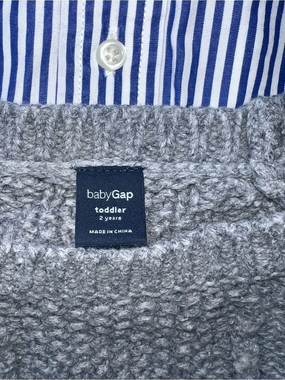 Ralph Lauren Baby Gap Boys Toddler 2T Dress Shirt Cable Knit Sweater Bundle